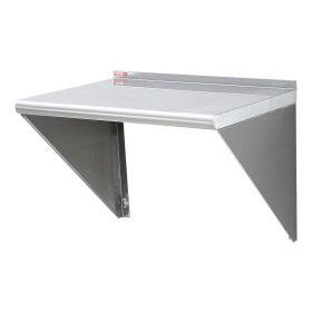 VEVOR 18" x 24" Stainless Steel Shelf, Wall Mounted Floating Shelving with Brackets, 300 lbs Load Capacity Commercial Shelves