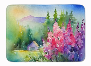 Idaho Syringa in Watercolor Memory Foam Kitchen Mat Machine Washable Anti-Fatigue Mat Cushion Comfort Bath Mat or Kitchen Rug